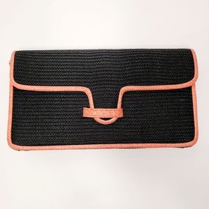 Sweet Vintage-style Black & Coral Clutch Bag